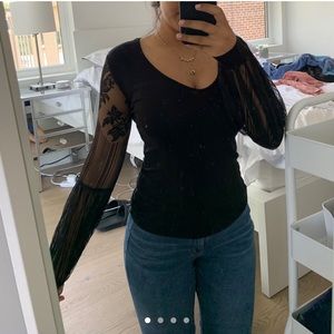 Black long sleeve blouse